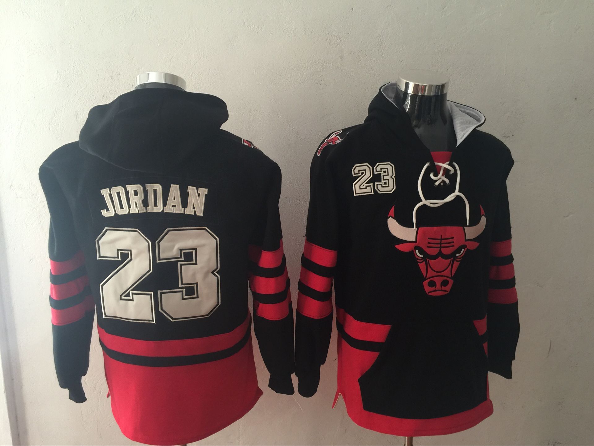 Men 2017 NBA Chicago Bulls #23 Jordan Black Hoodie
